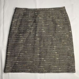 See by Chloe Multicolor Black Silver White Tweed A-line mini Skirt Size 2